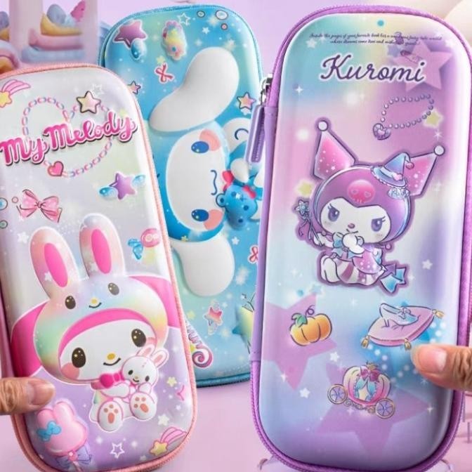 

Kotak Pensil 3D Sanrio Kunci / Tempat Pensil Cinnamoroll ORI Kuromi