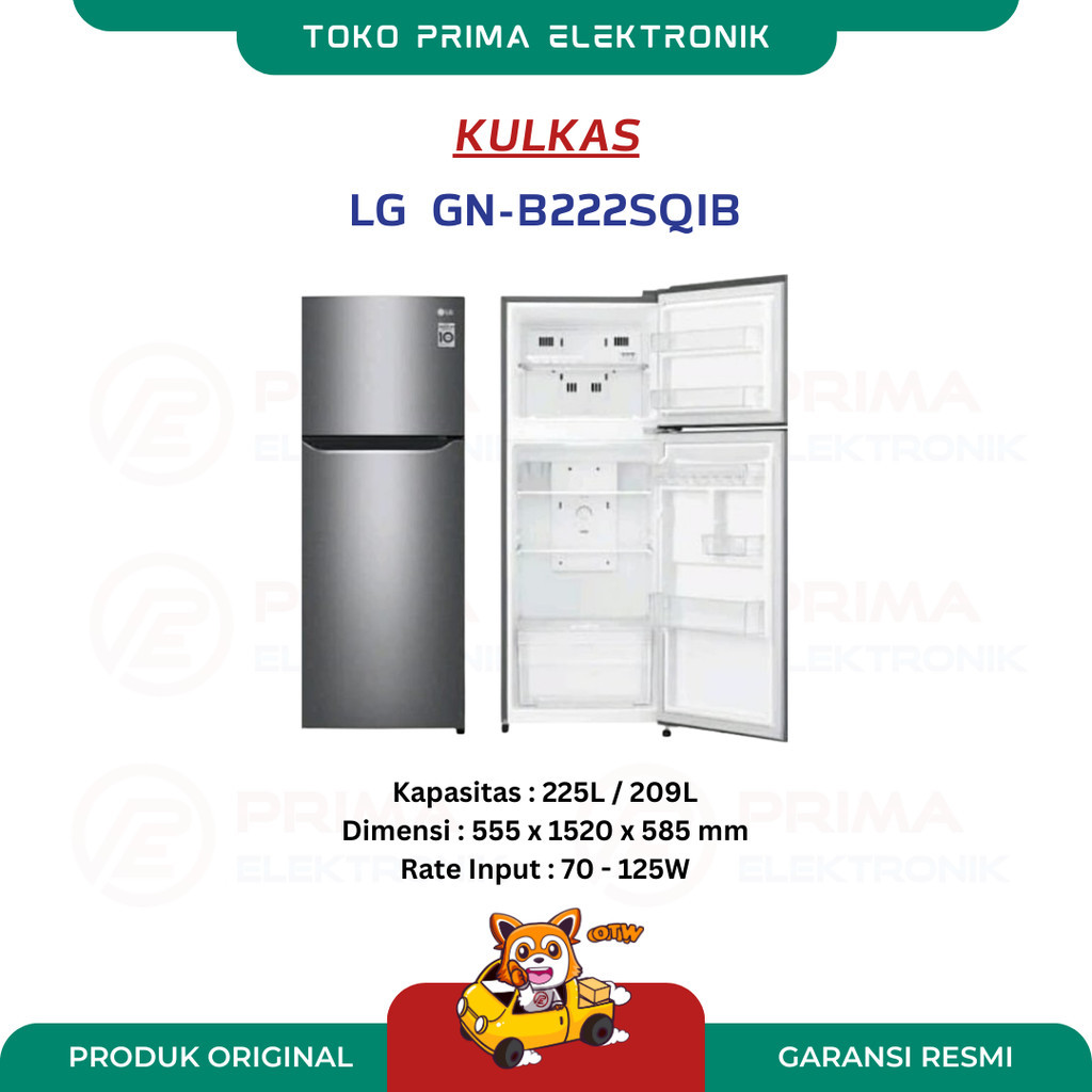 LG KULKAS 2 PINTU GN-B222SQIB