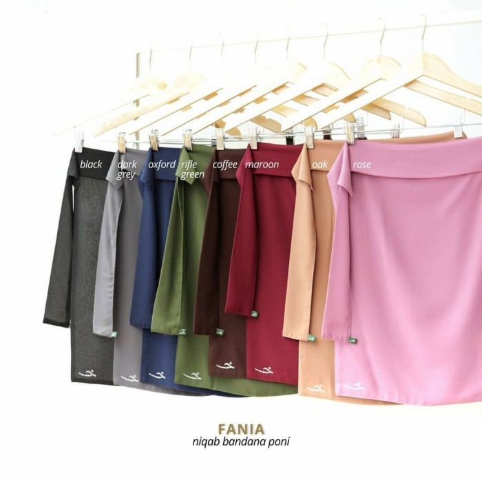 Niqab Warna Fania & Talia - Flap & Niqab Tali - Khadijah Indonesia