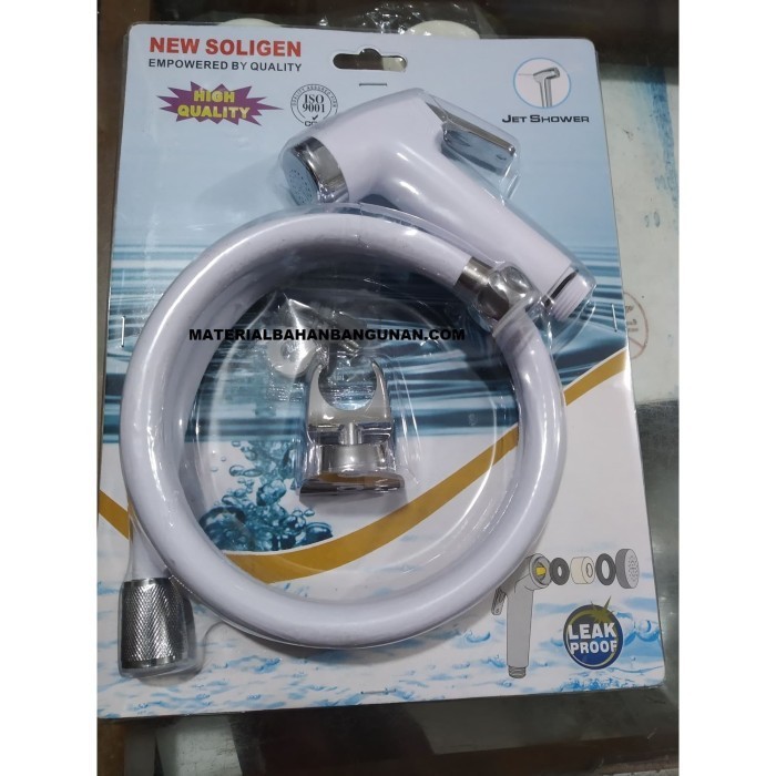 Produk Shower Bidet Soligen Selang Semprotan Toilet WC Closet duduk Putih Dep