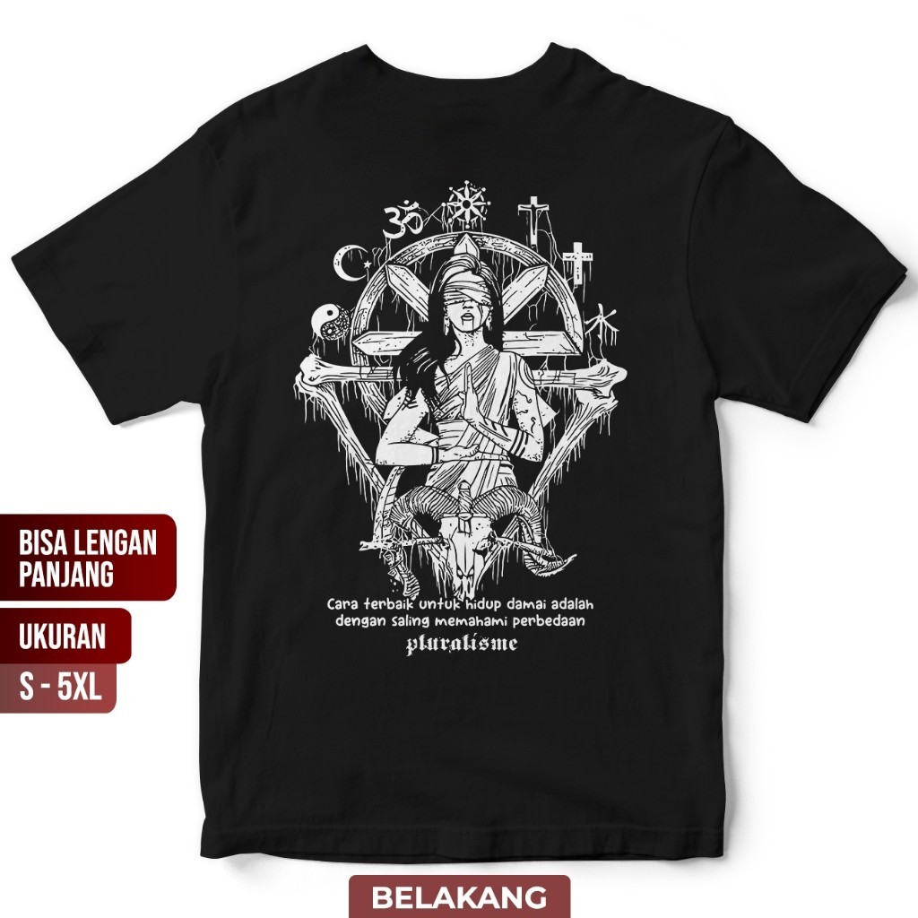 Baju Kaos Pluralisme 04 Memahami Perbedaan - tshirt Kata Kata Toleransi Persatuan Agama Islam Kriste