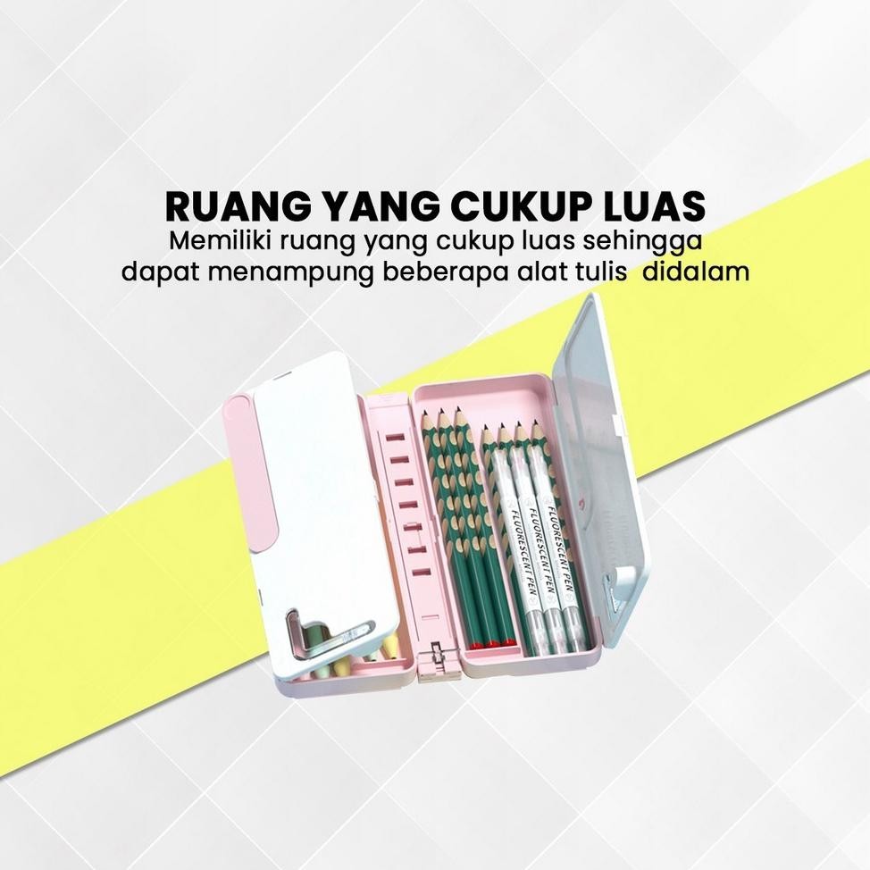 

sd-67 Tempat Pensil 2IN1 Multifungsi dengan Tatakan Buku dan Papan Tulis Praktis / Kotak Pensil Lipat Tempat Penyimpanan Alat Tulis Anak Sekolah / Pencil Case Book Holder Import Stockami A73 Viral