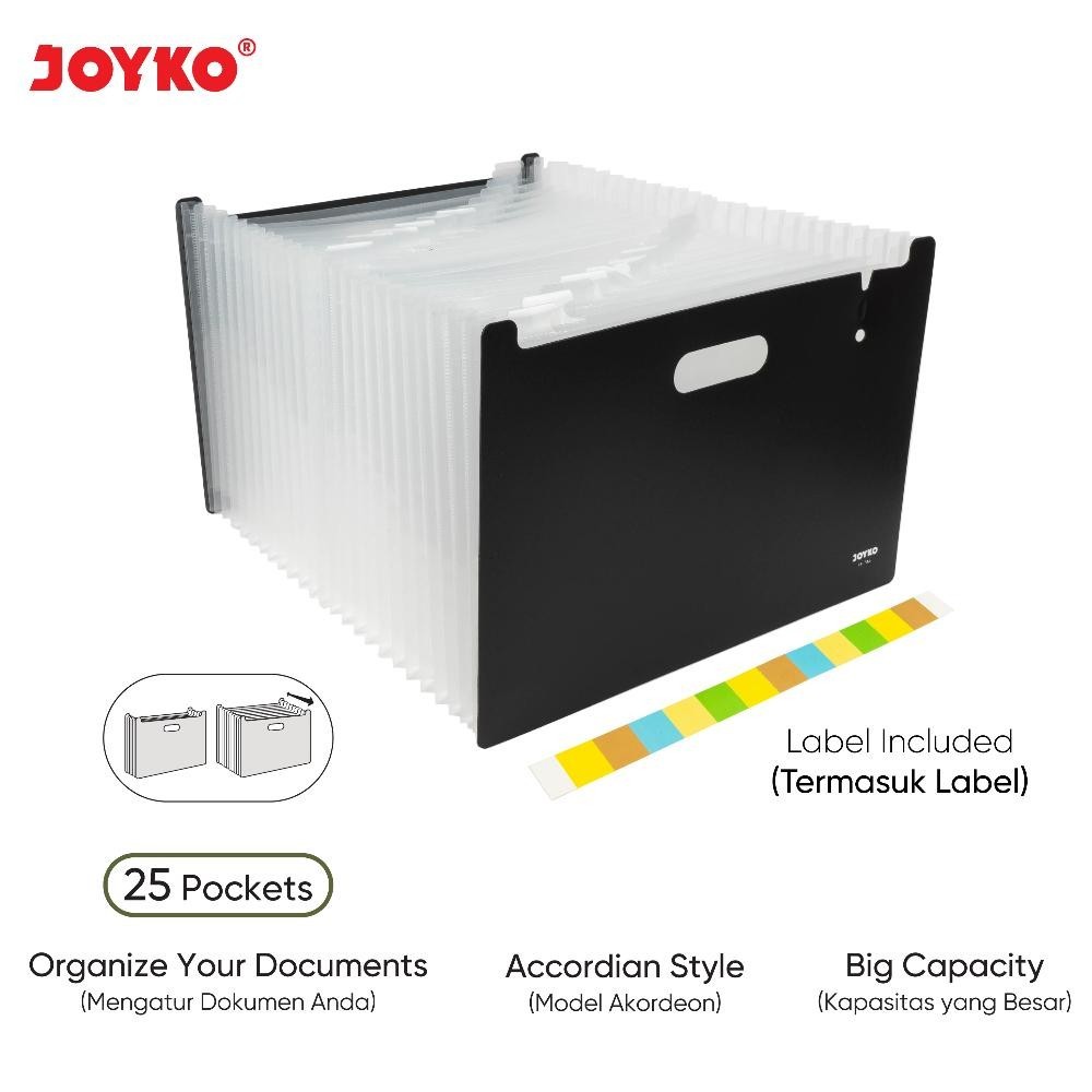 

gh-56 Joyko Expanding File A4 25 POCKETS Organizer / Map Harmonika Joyko File Folder Rack EF-7A4 Original