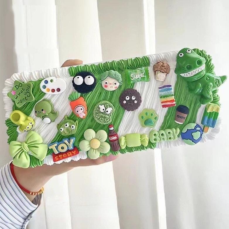 

He13 DIY Deco Cream Kit/Tetapkan Kotak Pen/Tempat pensil menghias/ Deco Cream Clay Kotak /Stationery Pake Handmade Murah