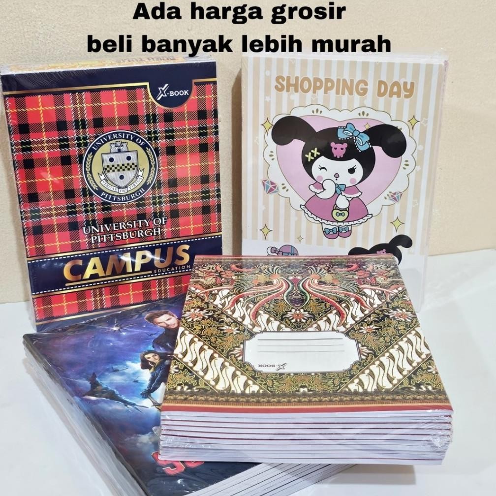 

fn-56 SOS Buku Tulis X-Book Kwarto/Kecil 38 Lembar(10bk) / Buku Catatan / Buku Sekolah Bergaris Berkualitas