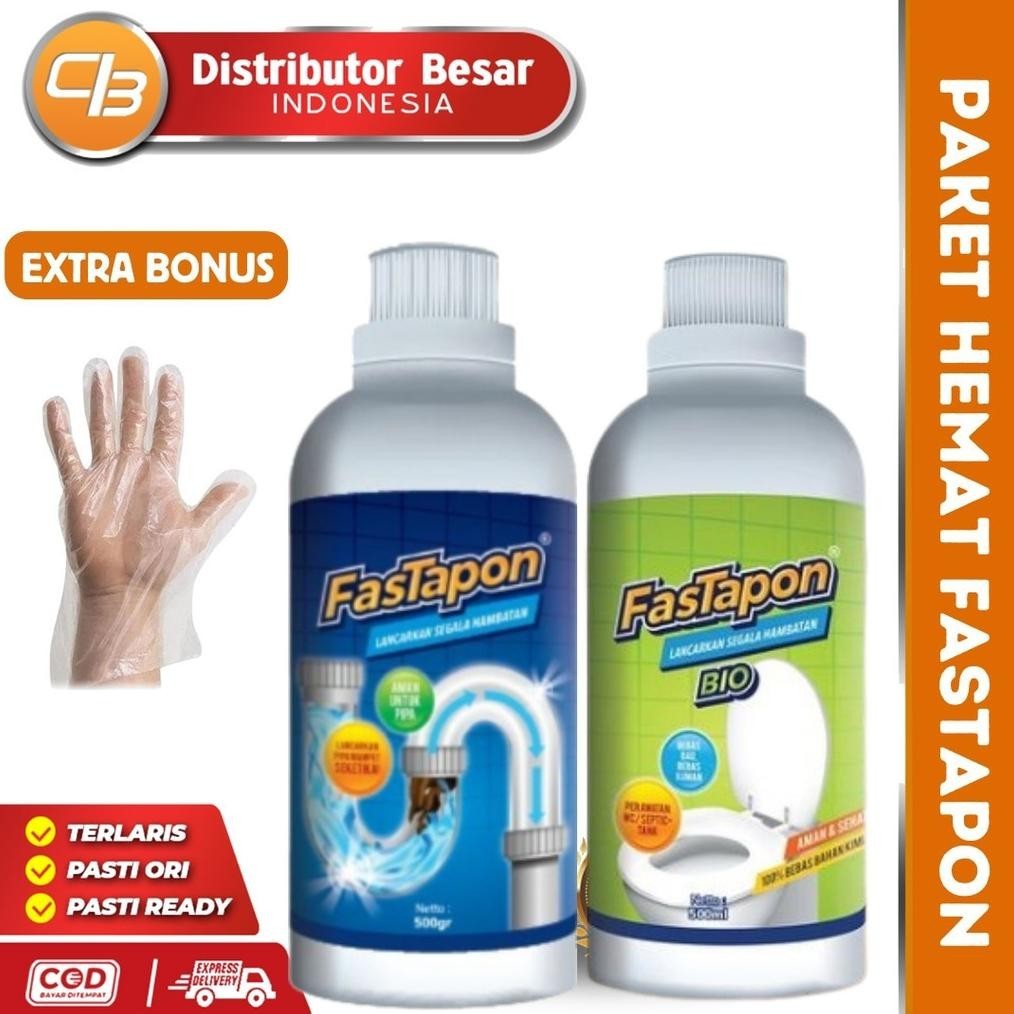 (PAKET HEMAT) Fastapon Anti Mt Saluran Air dan Fastapon Bio Anti Mampet