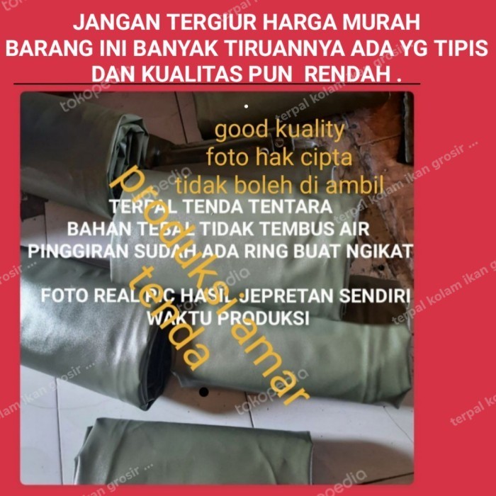 {DianShop} TERPAL KAIN CV/TERPAL KAIN TENDA TENTARA UKURAN 3X6 METER Diskon