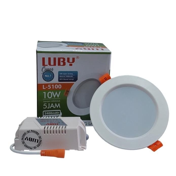 ((HEI,)) LAMPU DOWNLIGHT PLUS EMERGENCY 10 WATT LUBY L-5100