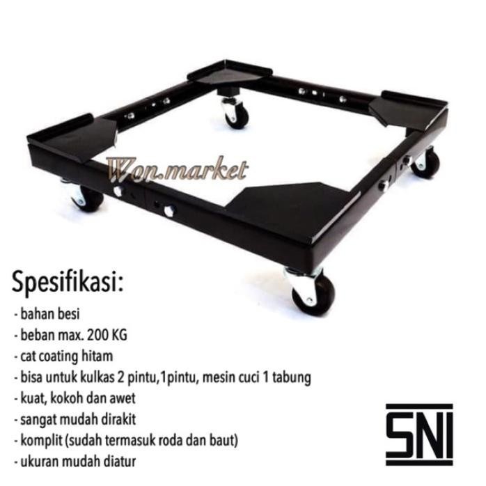 RODA KULKAS 1 PINTU DAN 2 PINTU | KAKI KULKAS BESI | RAK KULKAS |