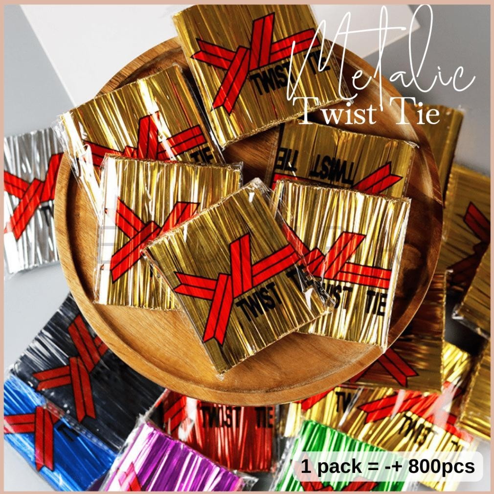 

Metalic Twist Ties / Kawat Pengikat Kemasan / 800 Pcs