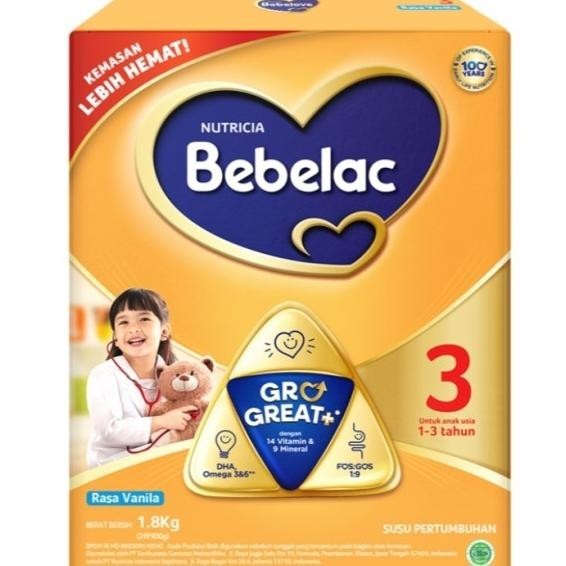 Bebelac 3 Susu Pertumbuhan Anak 1-3 Tahun 1,8 Kg