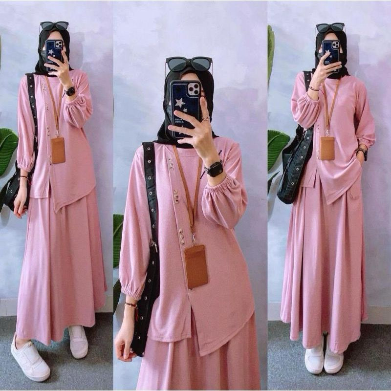 Baju Wanita One Outfit Kece Satu Stel Ootd Stelan Celania Bsju Wmita Stlan Wanita Kekinian Satu Set 