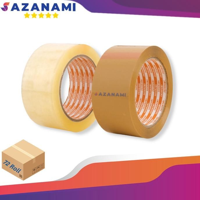 

Baru 1 BOX LAKBAN BENING 2 INCH x 100Y SAZANAMI LAKBAN COKLAT #JNE TRUCKING saz4 Ayo Beli