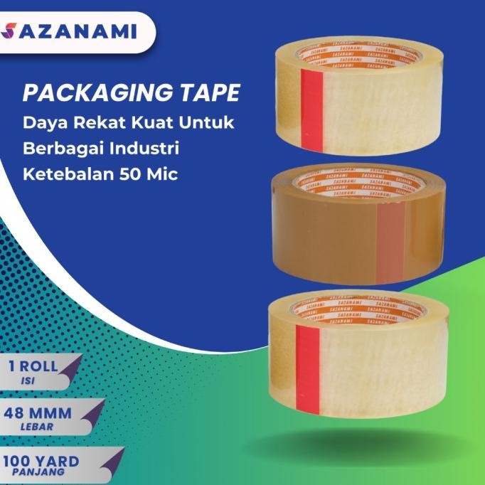

Terbaru Lakban Opp bening 4.8 CM x100y sazanami Tape saz4