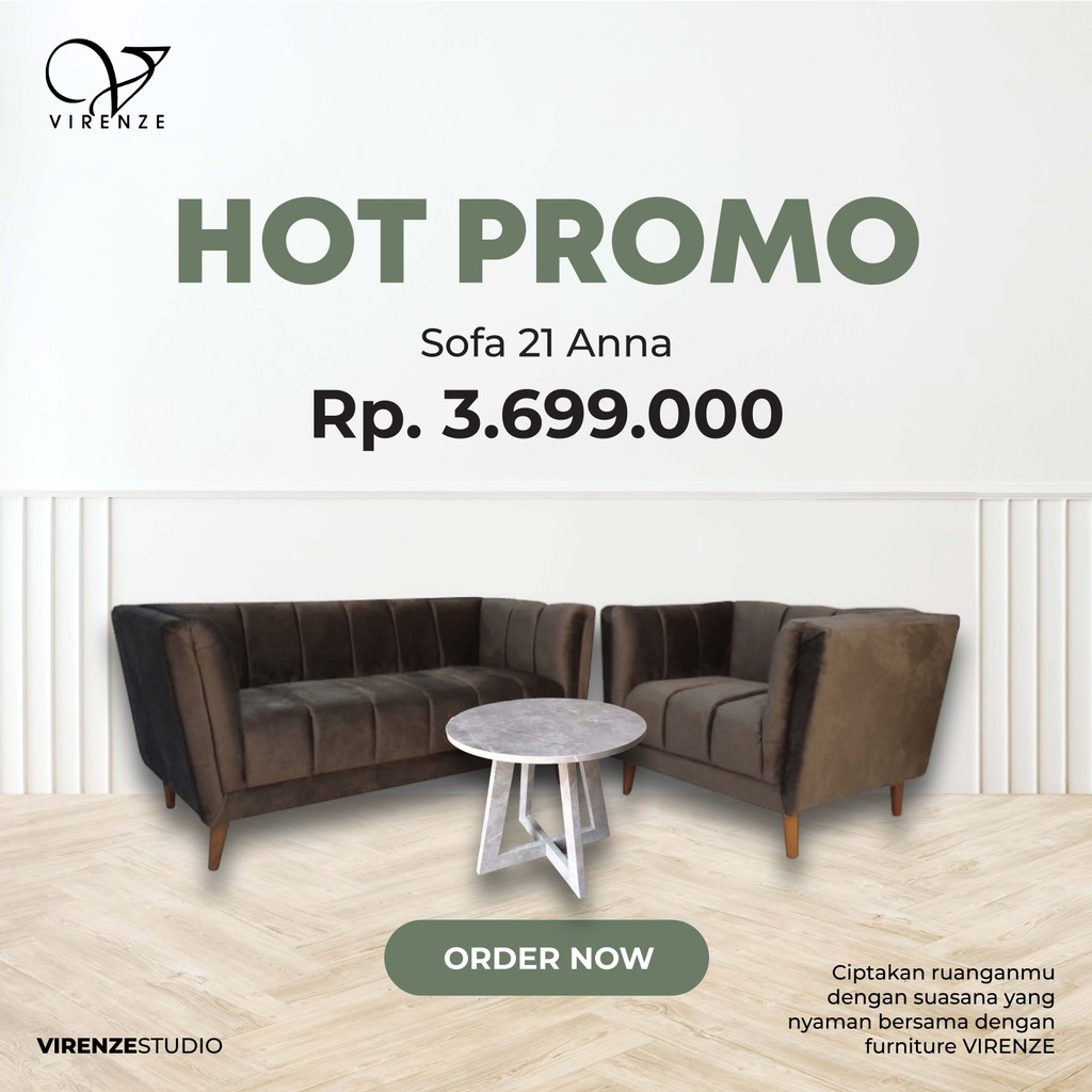 Sofa Minimalis 21 BONUS MEJA Sofa Anna Sofa ruang tamu Sofa Virenze Jateng Semarang Solo Yogyakarta 