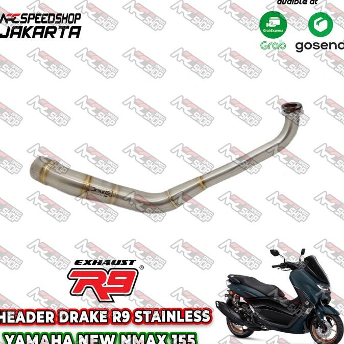 Header Knalpot R9 Drake YAMAHA NEW NMAX 155 NMAX NEW TURBO Leher Knalpot R9