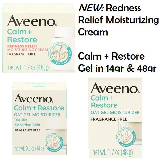 Aveeno Calm Restore Oat Gel Facial Moisturizer Sensitive Skin Cream _ - original