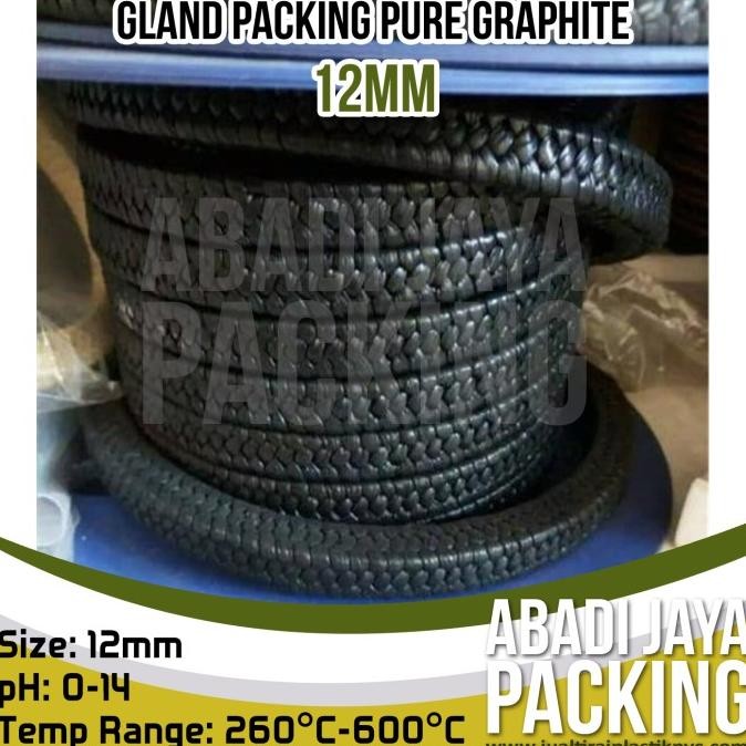 

gland packing pure graphite 1/2" ( 12mm x 12mm)