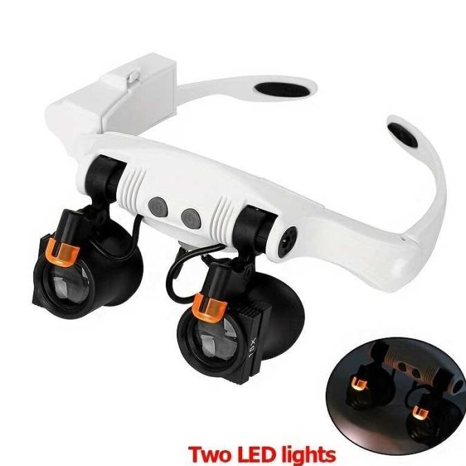 

Kacamata Pembesar Service Reparasi HP JAM With LED 7 Lens 21 Magnifier