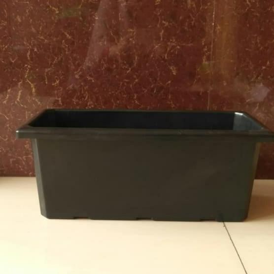 Pot Bunga Plastik Persegi Panjang 50 Hitam - Pot Persegi Panjang 50