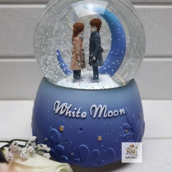 Kotak Musik Bola Salju Lampu Bear Snowball Music Snowglobe