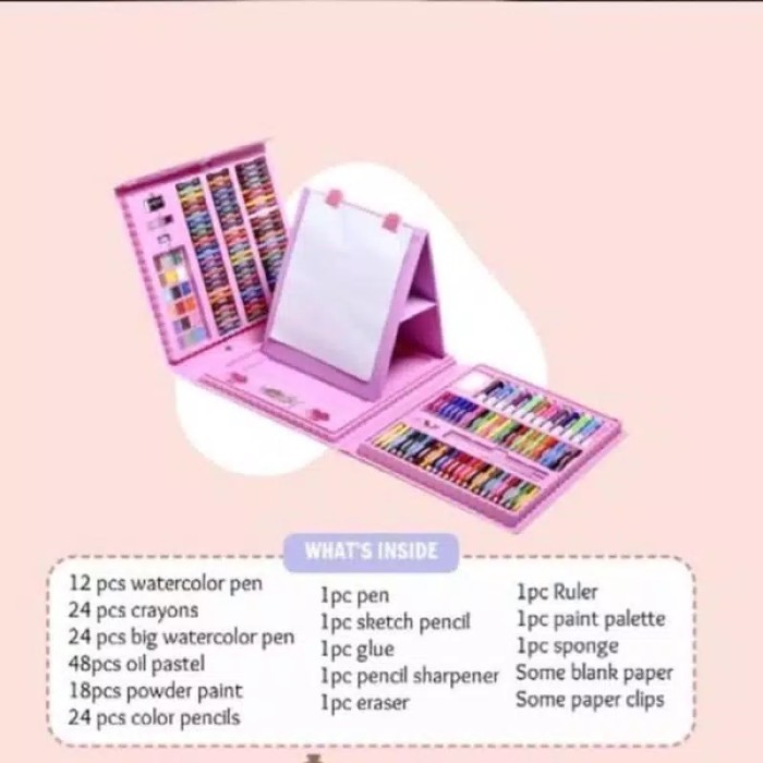 

Azalia Alat Lukis Set 208 Pcs Crayon Oil Paste Pensil Warna Pensil Warna Cair