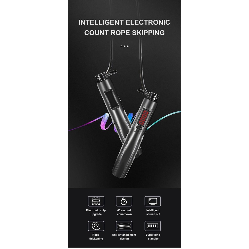 

Lompat Tali Skipping Digital Counter Jump Rope Smart Skiping Olahraga