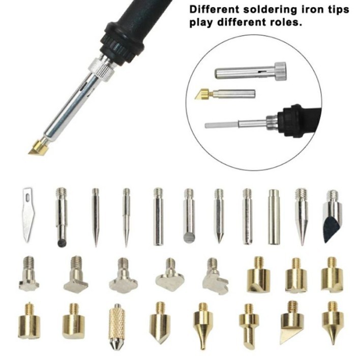 

Azalia Solder Alat Lukis Wood Burning Pen Pyrography 37 Set - A59276