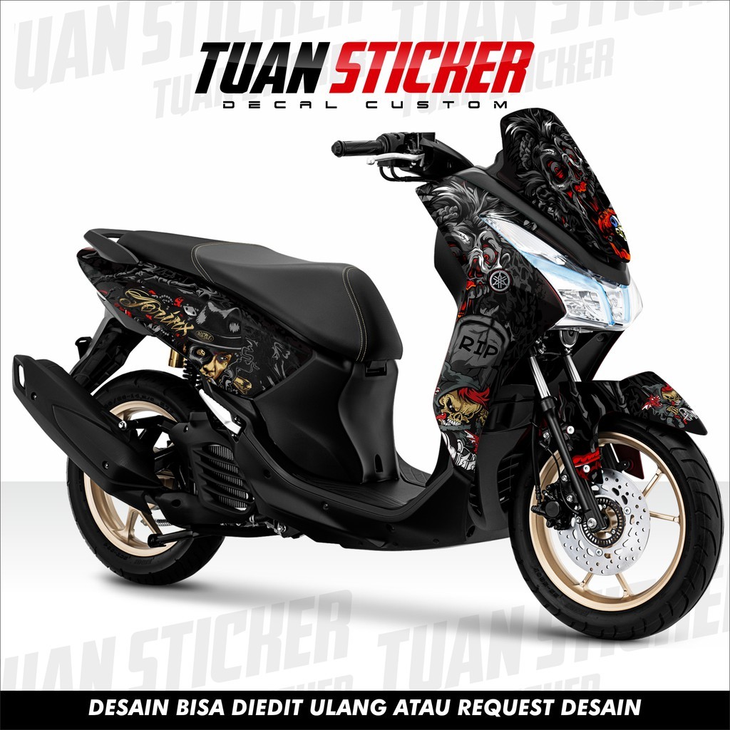Sticker Striping Decal Yamaha Lexi, Sticker Decal Lexi, cetak sticker lexi, striping lexi jerinx