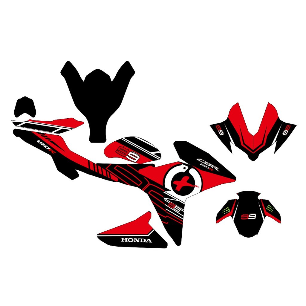 Sticker Striping Decal CBR 150 R 2019 Sticker Striping Decal CBR150R CBR150 R Full body LORENZO