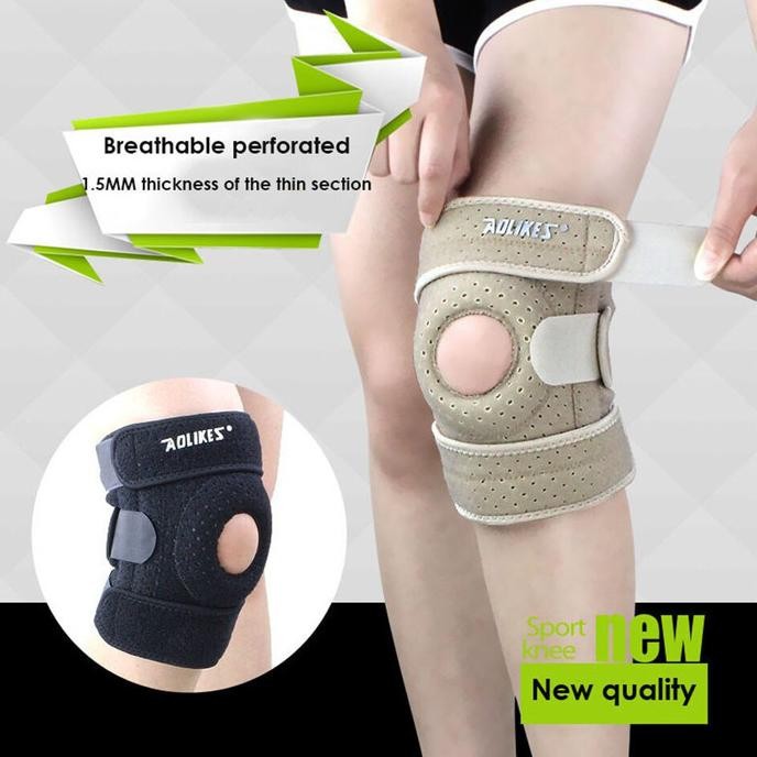 

Aolikes 1Pcs Breathable 4 Spring Knee Support Brace Kneepad Original