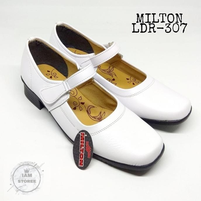 sepatu paskibra fantofel wanita sepatu sekolah fantofel putih BS01