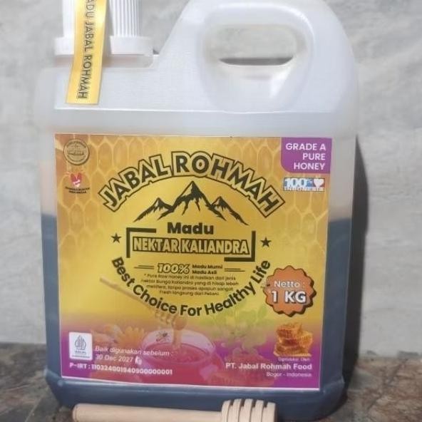 

Madu Asli 100% Murni 1kg Jabal Rohmah Nektar Kaliandra Grade A Alami Pure Natural Raw Honey