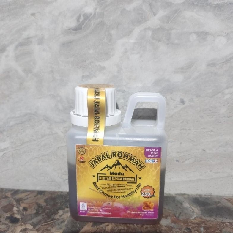 

Madu Nektar Bunga Durian 250gr Jabal Rohmah Murni Asli Grade A 100% Alami Natural Pure Raw Honey