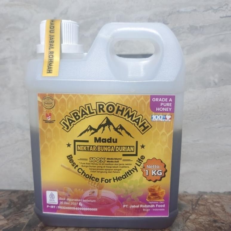 

Madu Nektar Bunga Durian Jabal Rohmah Murni Asli 1Kg Grade A 100% Alami Natural Pure Raw Honey