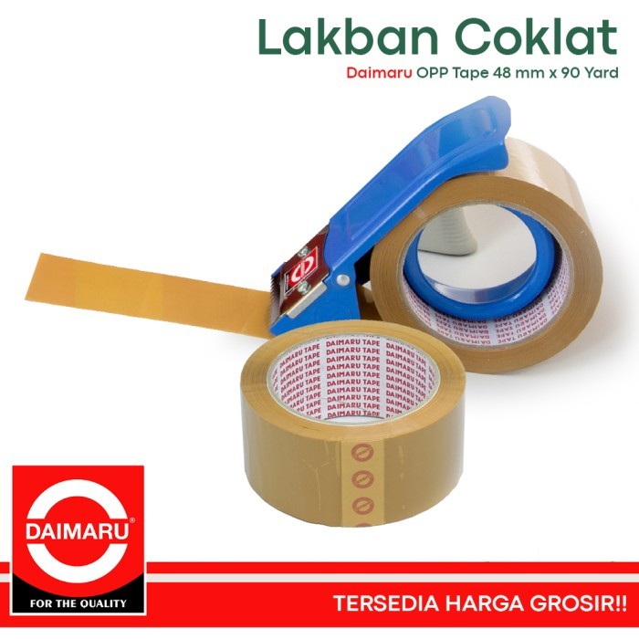 

Isolasi Lakban Coklat Daimaru OPP Tape 48 mm x 90 Yard Untuk Packing