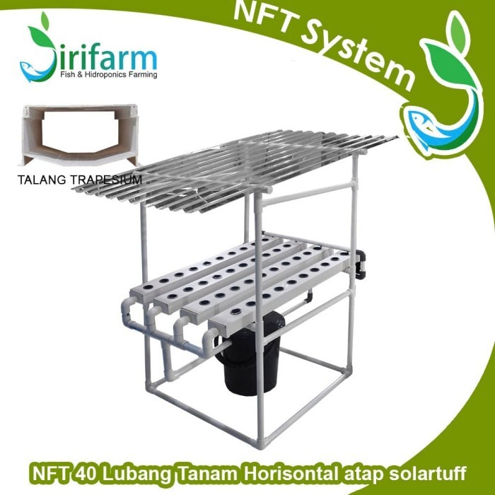 Starterkit NFT 40 LT Horisontal Atap Solartuf Talang Trapesium