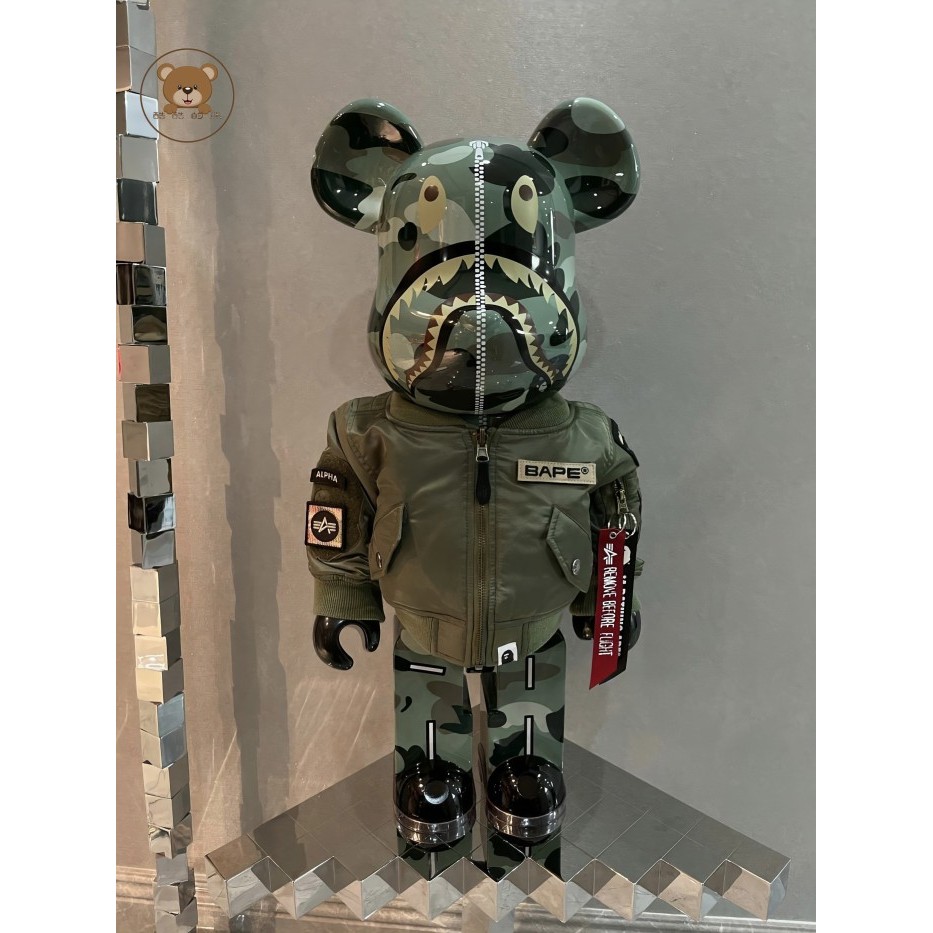 Ready Stok - Bearbrick X Alpha Industries 1000% Boneka Sultan Super Premium Quality