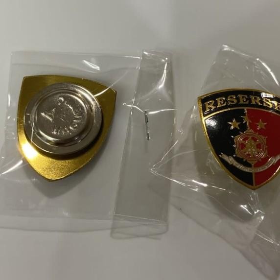 Pin Reserse Polri Magnet / Lencana Reserse Polri Kuningan Magnet