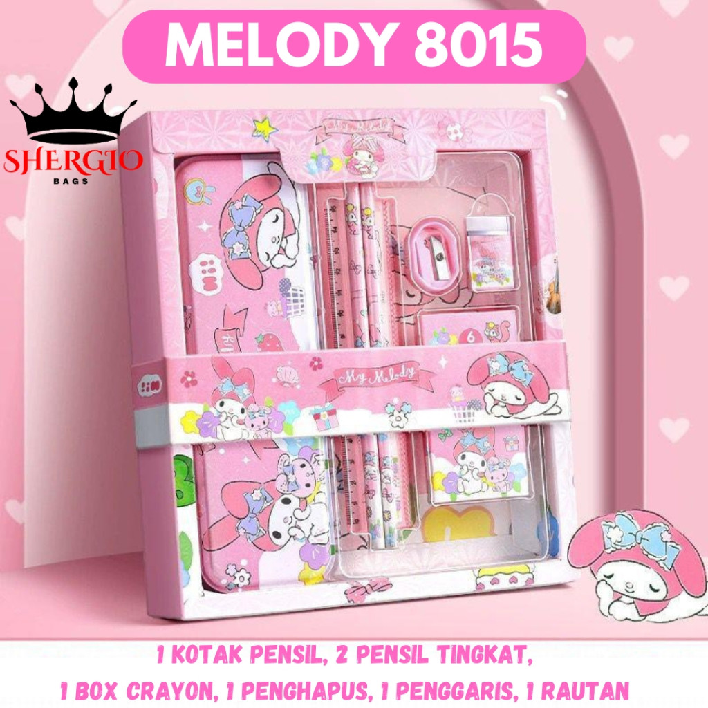 

OQM 8015 - STUDEN SET ALAT TULIS SEKOLAH KARAKTER KUROMI CINAMONROL MY MELODY 7 IN 1 GIO Z7J
