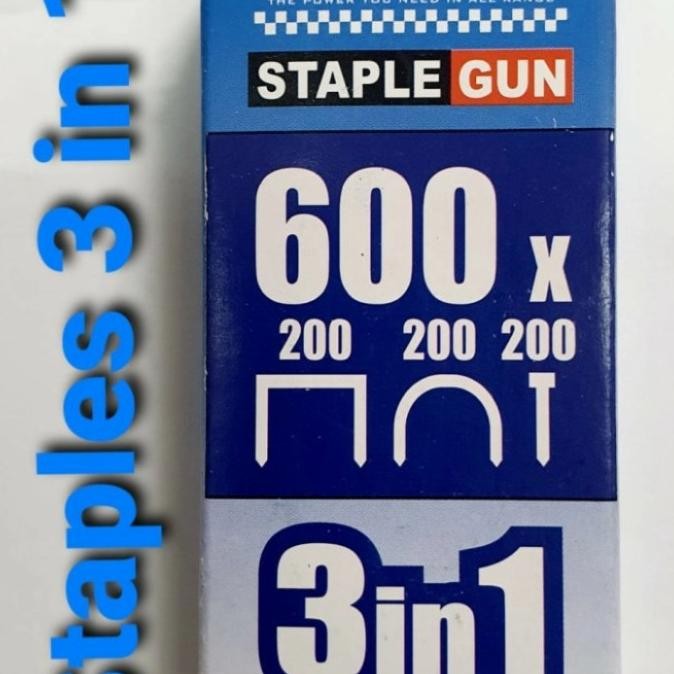 

Staples 3 In 1 Tekiro +Isi Steples Refill Stapler Gun 3In1 3 Bentuk