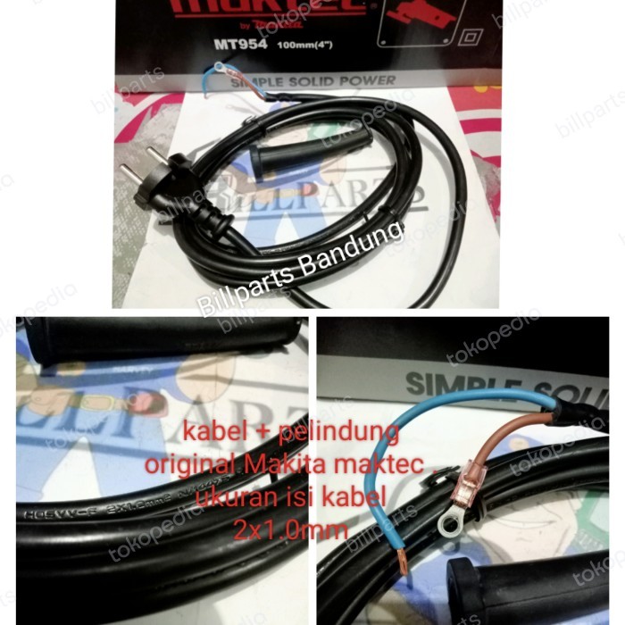 Ready...Ready...Ready...] Kabel makita maktec gerinda tangan bor asli original Uk.2x1.0mm