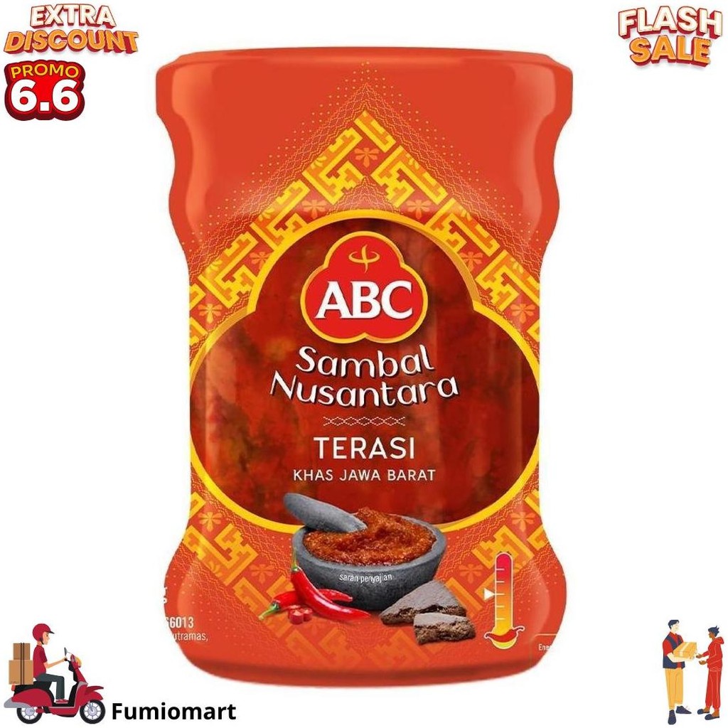 

Abc Sambal Terasi Jar/Pouch 180 G D Promo Puncak