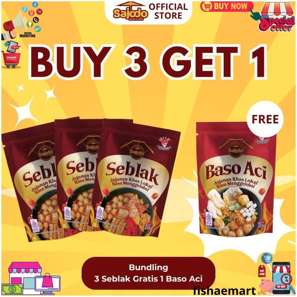 

Sajodo - Beli 3 Seblak Instant 195 Gram, Free 1 Baso Aci 195 Gram D Best Seller