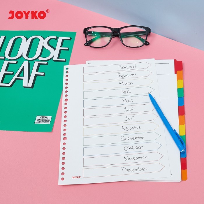 

Color Index Loose Leaf Pembatas Kertas Binder Joyko B5