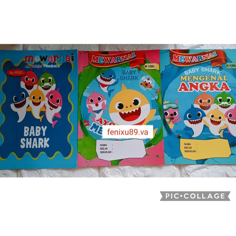 Buku Mewarnai Baby Shark