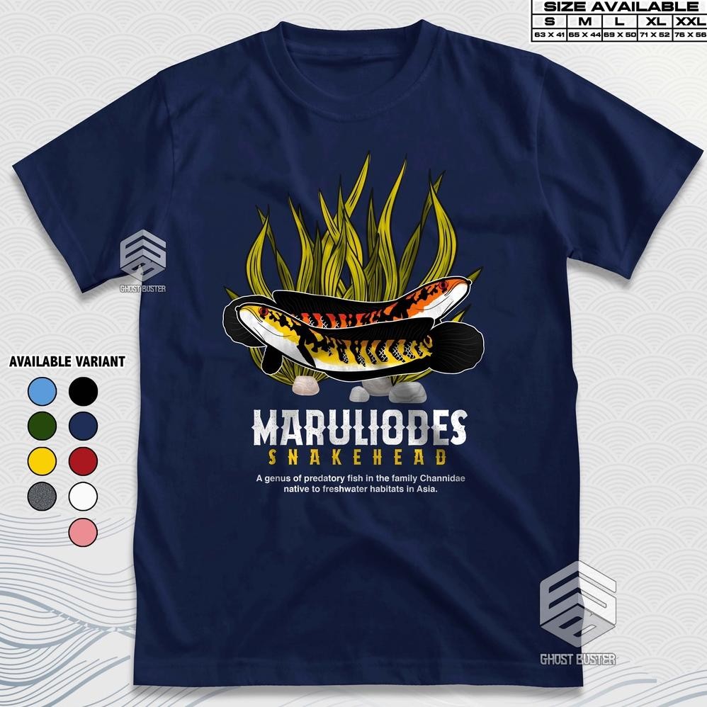 Limited Kaos Channa Maruliodes Snakehead Chana Predator Fish Baju Disto Pecinta Ikan Hias Tshirt Aqu