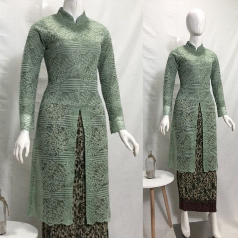 Kbya Setelan Pesta Kebayak Model Set Kebyak Modern Brokat Snita Perempuan Krbaya Jebaya Jawa Remaja 