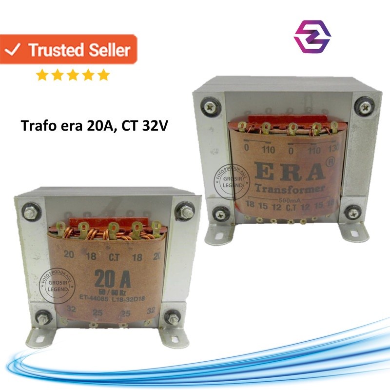Trafo 20A ampere 32V CT Era murni tembaga