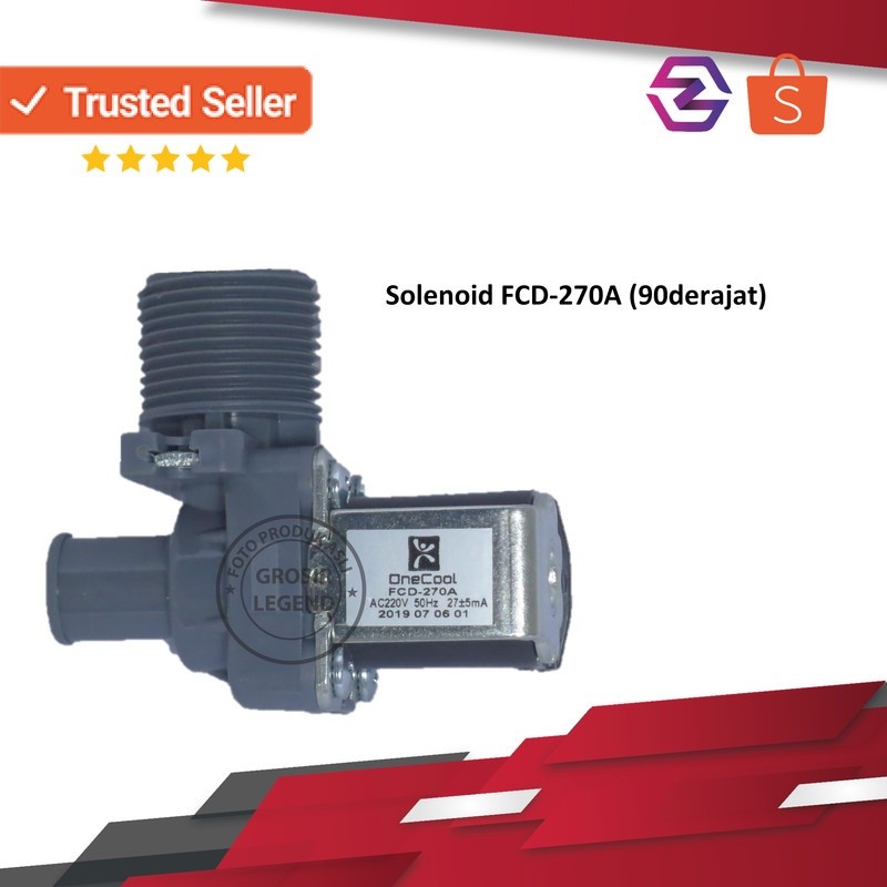 Solenoid 90 derajat water valve inlet selenoid mesin cuci FCD 270A